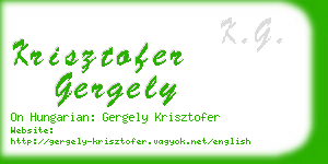 krisztofer gergely business card